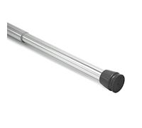 Levivo Tringle à rideaux, peut également être utilisée comme barre de douche ou tringle à vêtements, longueur variable en rallongeant simplement tige télescopique, aluminium chromé, 105-180cm, Chromé