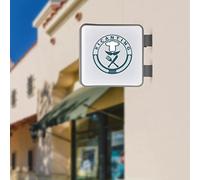 Levkitch Boîte lumineuse LED Double Face Carrée 50cm Panneau lumineux étanche Panneau publicitaire multifonction Lightbox Pour restaurants cafés, magasins