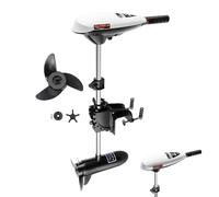 Levkitch Moteur électrique hors-bord avec poignée télescopique 50 cm - Moteur électrique court - Force de poussée : 65 lbs - Moteur hors-bord - Capacité de charge : 600 kg - 12 V - Accessoire de