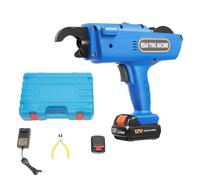 Levkitch Rebar Machine à relier électrique avec boîte de rangement 12 V Connecteur d'armature pour tige en acier 8-34 mm Machine à relier automatique avec 2 batteries 4,0 Ah et chargeur