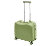 Levkitch Valise pour enfant de 45,5 x 23 x 43,5 cm - Valise rigide - 37 l - Bagage de voyage rigide - 45,5 x 23 x 43,5 cm - Avec verrouillage par mot de passe et timon réglable en hauteur, Vert olive