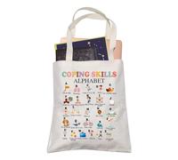 LEVLO ABC Coping Skills Sac fourre-tout avec lettres de l'alphabet, Compétences d'adaptation ABC, Medium, Tous les jours
