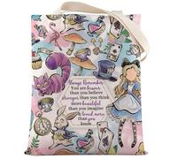 LEVLO Alice Trousse de maquillage du film Alice avec inscription « You Are Braver Stronger Smarter Than You Think » (Alis Colorful T)