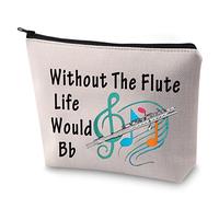 LEVLO Cadeau flûtiste pour joueur de flûte sans The Flute Life Would Bb Cosmetic Bag Flûte Cadeau pour enseignant, Sans flûte, Rétro