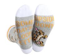 LEVLO Chaussettes pour fans de tigre, cadeau pour amateurs de tigre, cadeau pour les amateurs de tigre, chaussettes de série télévisée de dessin animé, Chaussettes Tigrou Tt, taille unique