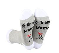 LEVLO Corée Chaussettes série TV cadeau K-Drama Mama 1 paire de chaussettes cadeau fête des mères, K-Drama Mama-GY, S-M