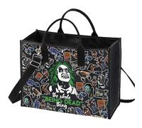 LEVLO Ghost & Lydia Deetz Trousse à maquillage Adam et Barbara pour fans de The Whole Being Dead Thing Juice Lydia Pochette zippée pour fans de Charles & Delia, Being Dead LT, Trousse de maquillage