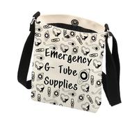 LEVLO Gtube Supply Sac à bandoulière Kit de tubie d'urgence G-Tube Fournitures Gtube Cadeau Gtube d'alimentation Sac à main Cadeau de diététicien, G-CB2, large