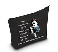 LEVLO Michael Myers Trousse de Maquillage avec Fermeture éclair pour Les Fans de Films d'horreur You're Braver Stronger Smarter Than You Think, Always Michael Myers, Trousse de Maquillage