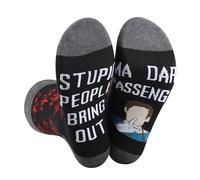 LEVLO Morgan Blood Socks Crime TV Show Fans Gift Stupid People Bring Out My Dark Passenger Blood Crime TV Show Merch, Chaussettes Stupid People, taille unique