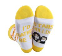 LEVLO Rory & Lorelai Chaussettes Gilmore TV Show Gifts I'd Rather Be In Stars Hollow Luke's Diner Merchandising, Chaussettes Luke Hollow Stars, taille unique