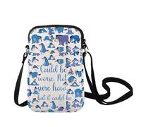 LEVLO Sac à bandoulière en forme d'âne - Cadeau idéal pour les fans d'ânes - Cadeau pourrait être pire, pas sûr de comment mais il pourrait être de dessin animé Donkey Merch, Be Worse C Bag, Small