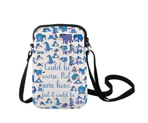 LEVLO Sac à bandoulière en forme d'âne - Cadeau idéal pour les fans d'ânes - Cadeau pourrait être pire, pas sûr de comment mais il pourrait être de dessin animé Donkey Merch, Be Worse C Bag, Small