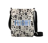 LEVLO Sac à bandoulière pour agent de bord - Cadeau pour personnel de bord - Cadeau de remise de diplôme - Sac à bandoulière, Vol Cb2, large