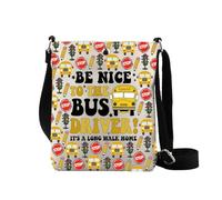 LEVLO Sac à bandoulière pour conducteur de bus avec inscription « Be Nice To The Bus Driver Back to Bus Driver », Vers le bus CB2, large