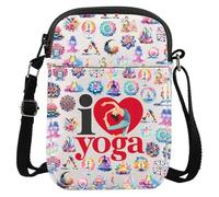LEVLO Sac à bandoulière pour yoga, méditation, cadeau zen « I Love Yoga Pilates », I Love Yoga Cbag