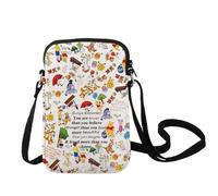 LEVLO Sac à bandoulière Winnie l'ourson - Cadeau idéal pour les fans de Winnie l'ourson - Cadeau idéal pour les fans d'ours en peluche, Sac Wei Ni C, 32*37