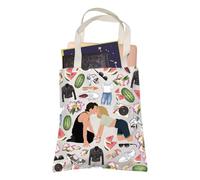 LEVLO Sac de courses humoristique romantique des années 90 pour anniversaire, pastèque, Saint-Valentin, danse, drame - Cadeau pour petite amie, épouse, pastèque, 35cm ( 13.78 inch ) * 38 cm ( 14.96