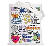 LEVLO Sac fourre-tout avec paroles de chanteur pour fans de musique, concert, sac à bandoulière, Sac fourre-tout pour groupe de musique, Medium, Sac fourre-tout