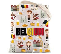 LEVLO Sac fourre-tout de voyage Belgique Cadeau de voyage Le Royaume de Belgique Drapeau Sac à bandoulière Belgique Marchandises de voyage, Sac fourre-tout Belgique, Medium