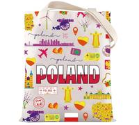 LEVLO Sac fourre-tout de voyage Pologne Varsovie Souvenir Cadeau La République de Pologne Voyage Sac à bandoulière Pologne Marchandises de vacances, Sac fourre-tout Pologne, Medium