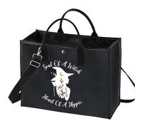 LEVLO Sac fourre-tout en toile avec motif sorcière, âme d'une sorcière, cœur d'un hippie, produit magique de sorcière, Soul of a Witch Lt, Medium to Large