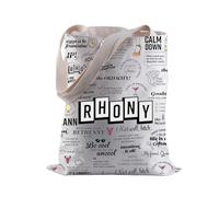 LEVLO Sac fourre-tout en toile inspiré de l'émission de réalité RHONY - Cadeau pour les fans de téléréalité, Rhony, 35cm ( 13.78 inch ) * 38 cm ( 14.96 inch)