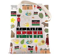LEVLO Sac fourre-tout Kenya souvenir souvenir de la République du Kenya Sac à bandoulière Afrique Kenya Marchandises de la faune, Cabas Kenya, Medium