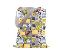 LEVLO Sac fourre-tout pour les fans de True Crime Science Cadeau Not Cross Scène de crime, Pas de croix, 35cm ( 13.78 inch ) * 38 cm ( 14.96 inch)