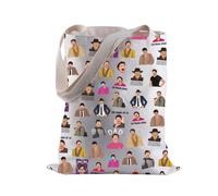 LEVLO Sac fourre-tout réutilisable en toile avec inscription « Daddy Is a State of Mind » - Cadeau de fête des pères pour papa, État d'esprit, 35cm ( 13.78 inch ) * 38 cm ( 14.96 inch)