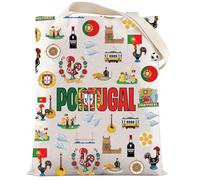 LEVLO Sac fourre-tout réutilisable Portugal - Cadeau de voyage - République portugaise, Sac fourre-tout Portugal, Medium