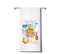 LEVLO Torchon de cuisine avec recette de crêpes - Cadeau de pendaison de crémaillère - Cadeau de pendaison de crémaillère