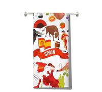 LEVLO Torchon de cuisine Espagne Souvenir Espagne Cadeau Espagne Thème Espagne Marchandises de vacances (serviette d'Espagne)