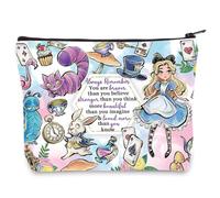 LEVLO Trousse à maquillage Alice Movie Fairy Tale Cadeau pour fans d'Alice You Are Braver Stronger Smarter Than You Think Merch, Always Alis, Trousse de maquillage