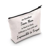 LEVLO Trousse à maquillage « An Excellent Team Mom is Hard to Find » - Cadeau de départ pour femme ou collègue, Une excellente équipe maman,