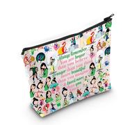 LEVLO Trousse à maquillage avec fermeture éclair pour fans de princesses du film « You Are Braver Stronger Smarter Than You Think », HML Complet