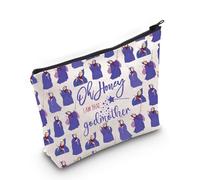 LEVLO Trousse à maquillage avec fermeture éclair pour les fans de fées « Oh Honey I'm That Godmother », Marraine complète, Trousse de maquillage