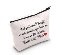 LEVLO Trousse à maquillage « When I Thought We Were Friends » - Cadeau pour départ à la retraite - Pour les collègues de patron