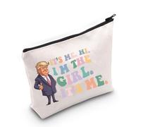 LEVLO Trousse de maquillage amusante Trump Cadeau pour les fans de Trump It's Me Hi I'm The Trump Girl It's Me Trump Trousse de toilette Trump 2024, I'm the Trump Lt, Sac fourre-tout