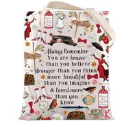 LEVLO Trousse de maquillage Mary Movie avec fermeture éclair pour femmes et filles avec inscription You Are Braver Stronger Smarter Than You Think, Always Mary FT, L, Sac fourre-tout