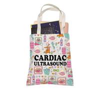 LEVLO Ultrasound Tech Tote Bag Tech Cardiac Ultrasound Shopping Bag Hospital Echo Tech Cardiac Gift, Échographie cardiaque, 35cm ( 13.78 inch ) * 38 cm ( 14.96 inch)