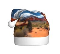LEVNDIEJ Arches National Park - Chapeaux de Père Noël standard pour adultes, chapeau de Noël, vacances pour unisexe, chapeau de Noël pour fête de Nouvel An