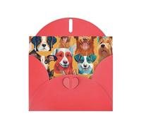 LEVNDIEJ Cartes d'anniversaire vierges avec imprimé carlin mignon - Cartes de vœux - Cartes de remerciement et enveloppes pour toutes les occasions