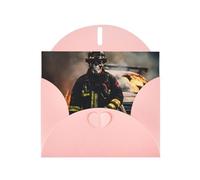 LEVNDIEJ Cartes d'anniversaire vierges avec imprimé flammes pompiers - Cartes de vœux - Cartes de remerciement - Enveloppes pour toutes les occasions