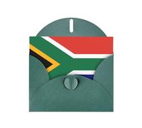 LEVNDIEJ Cartes d'anniversaire vierges avec motif drapeau de l'Afrique du Sud, cartes de vœux, cartes de remerciement, enveloppes pour toutes les occasions