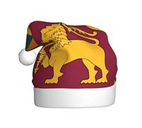 LEVNDIEJ Chapeau de Père Noël drapeau du Sri Lanka pour adulte, chapeau de Noël, chapeau de Noël unisexe pour fête de Nouvel An