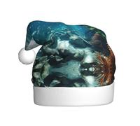 LEVNDIEJ Chapeau de Père Noël tranquille pour adulte, chapeau de Noël, chapeau de Noël unisexe pour fête de Nouvel An