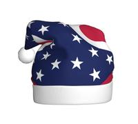 LEVNDIEJ Chapeaux de Père Noël avec drapeau de l'État de l'Ohio, chapeau de Noël, chapeau de Noël unisexe pour fête de Nouvel An