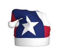 LEVNDIEJ Chapeaux de Père Noël avec drapeau de l'État du Texas pour adulte, chapeau de Noël unisexe pour fête de Nouvel An