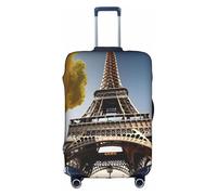 LEVNDIEJ Cityscape Paris Tour Eiffel France Housse de valise élastique pour bagage Parfait pour les voyages d'affaires, blanc, Medium